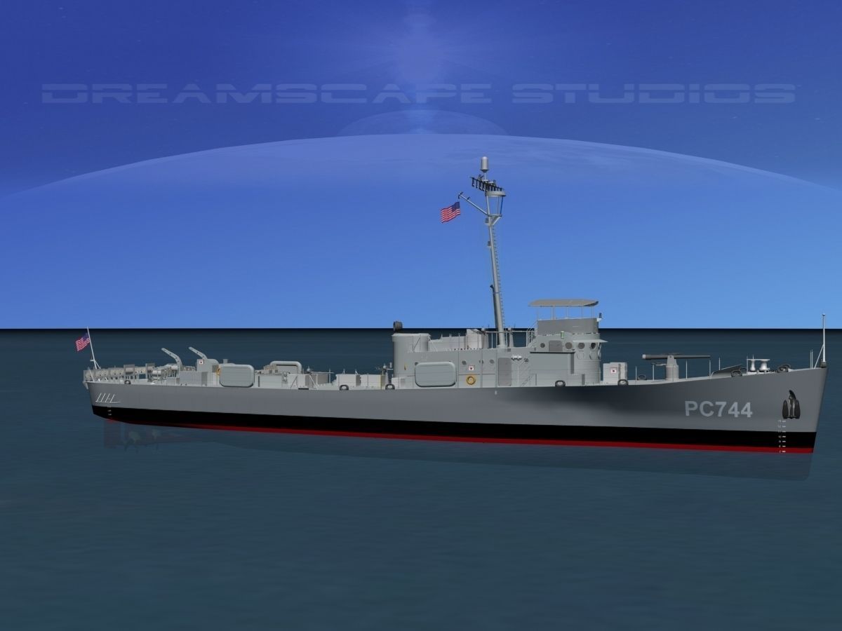 USS PC-744 Subchaser 3D model_6