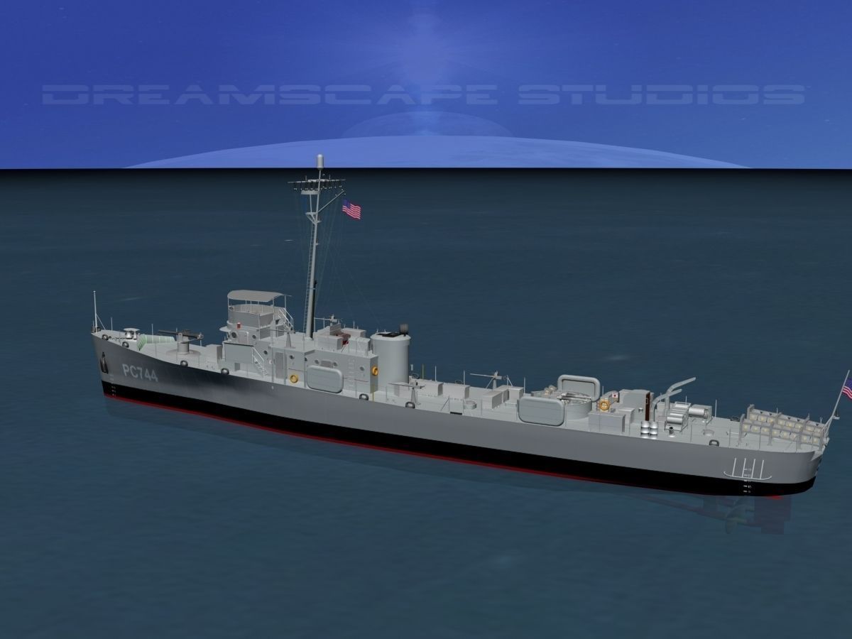 USS PC-744 Subchaser 3D model_11