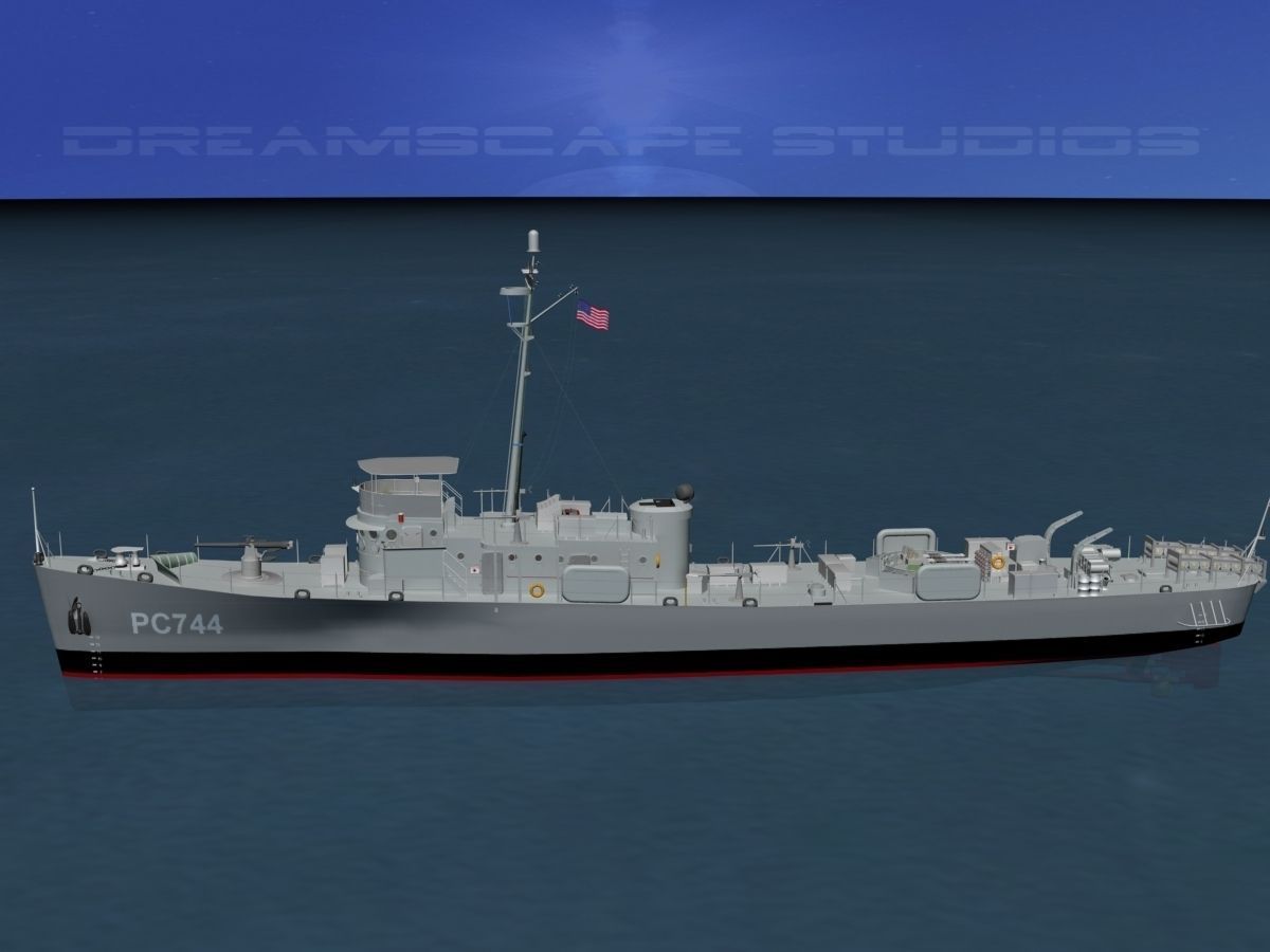 USS PC-744 Subchaser 3D model_12