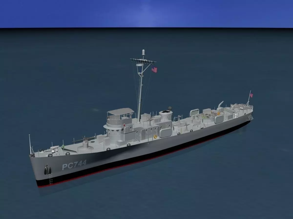 USS PC-744 Subchaser 3D model_0