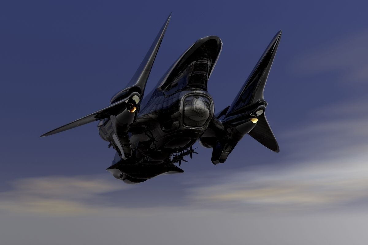 FX-27 Raptor Starship 3D model_8