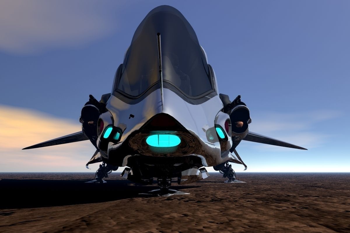FX-27 Raptor Starship 3D model_7