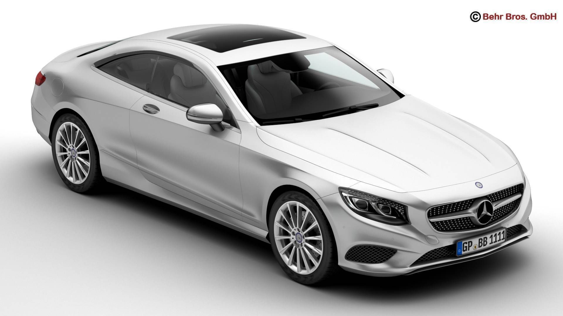 Mercedes S Class Coupe 2015 2 Headlight Ve... 3D Model ...