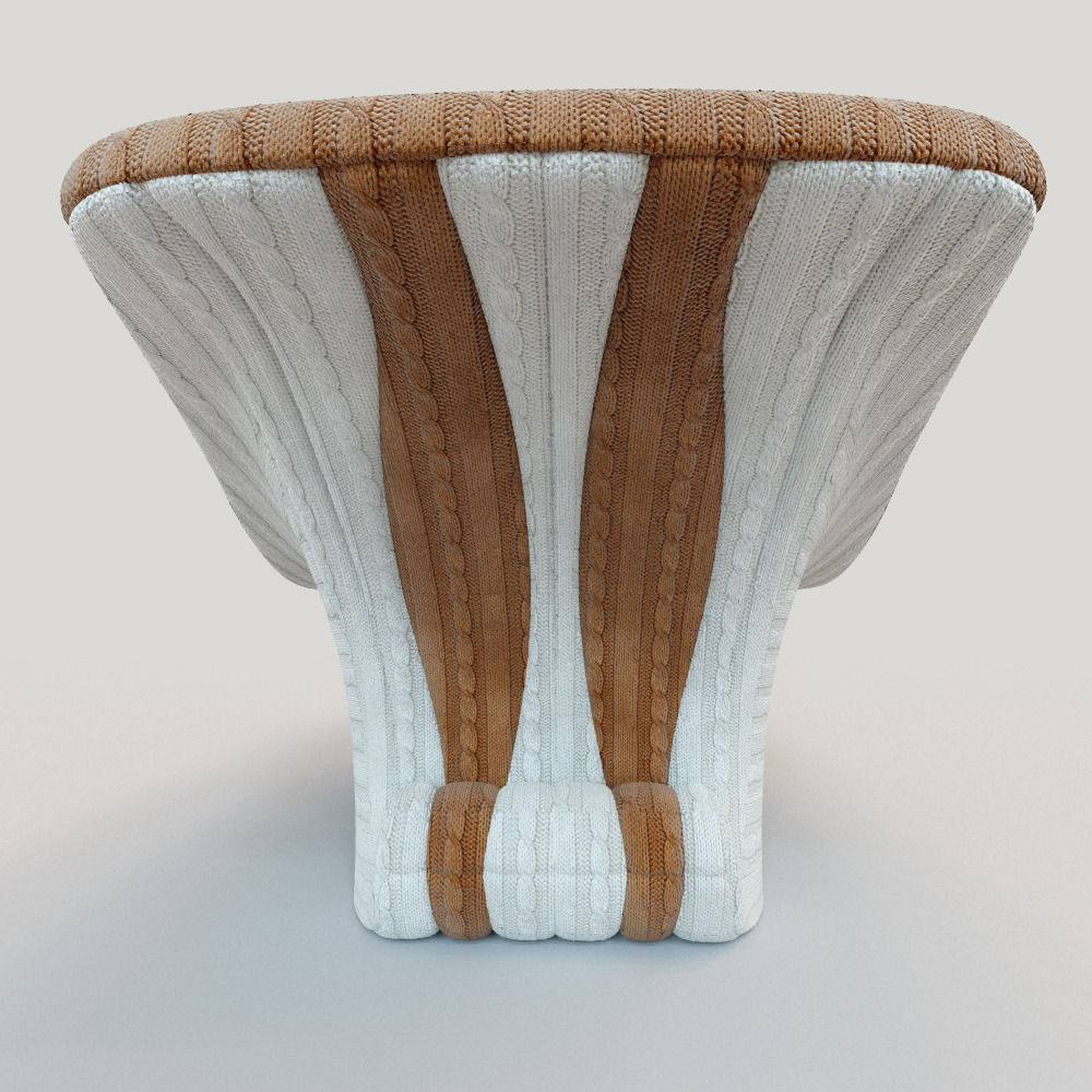 Wave soft knitted lounge 3D model_2