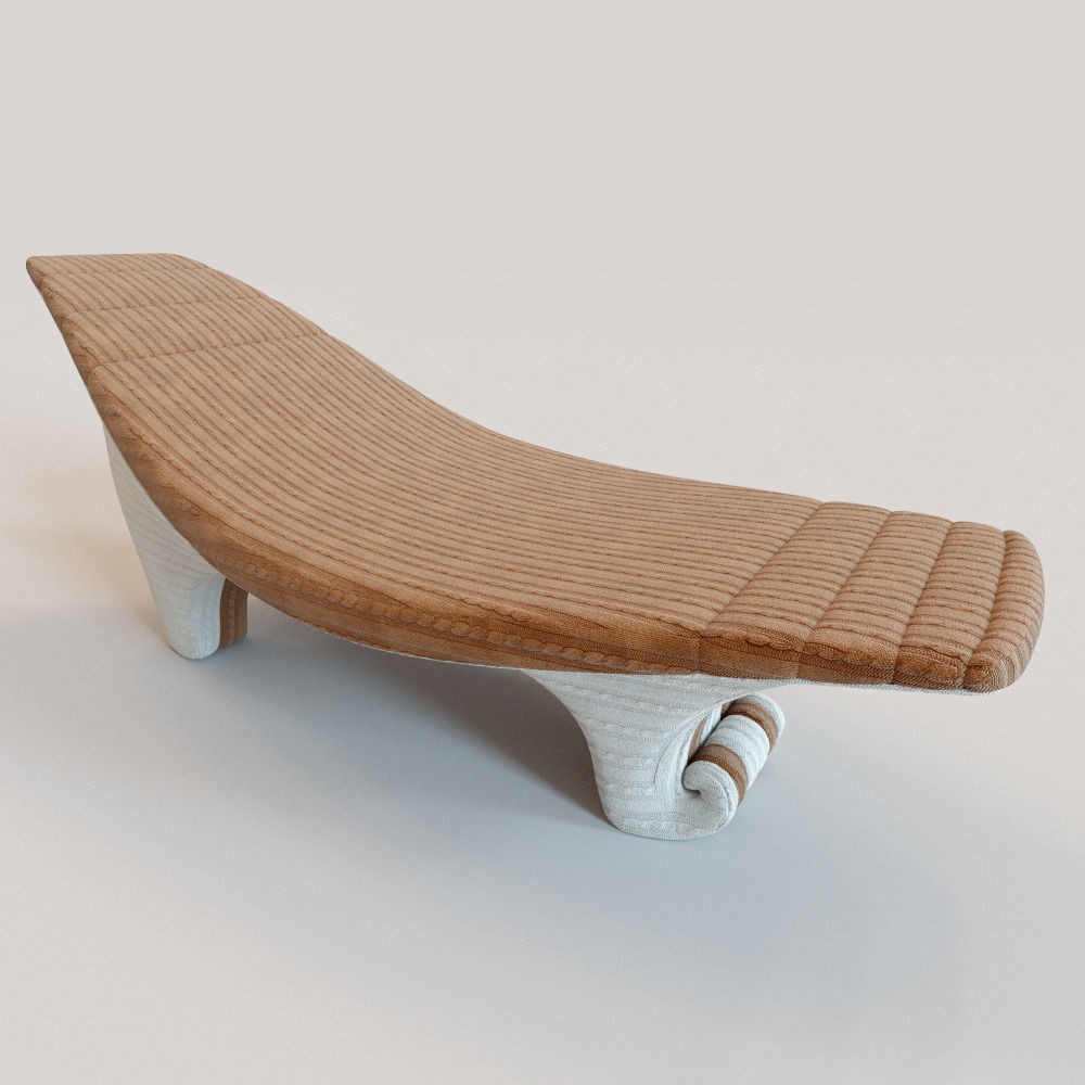 Wave soft knitted lounge 3D model_5