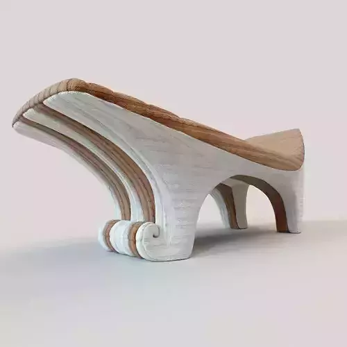 Wave soft knitted lounge 3D model