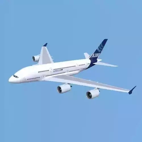 Airbus A380 giant airplane enhanced 3D model