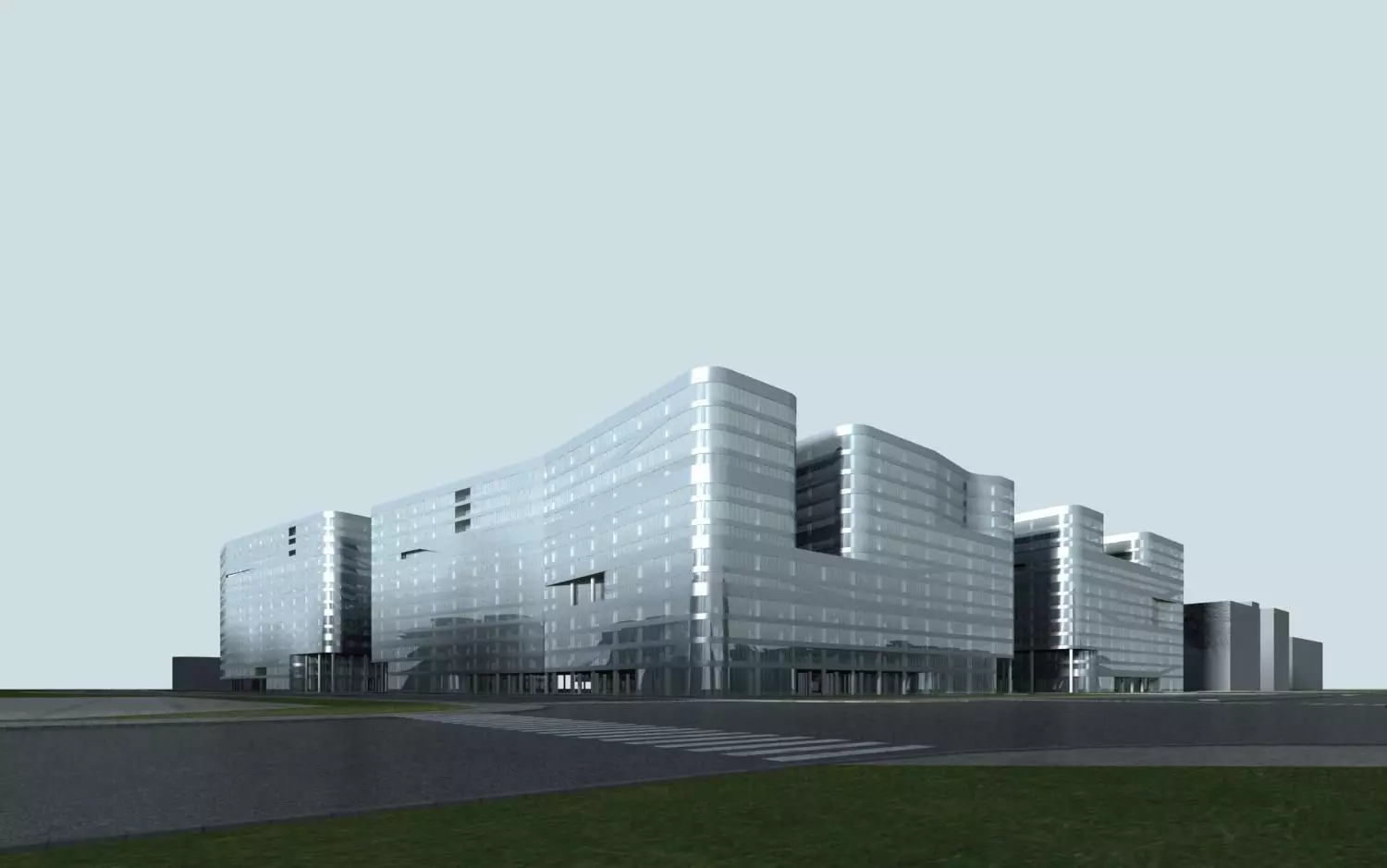 Commercial Building 3D model_0