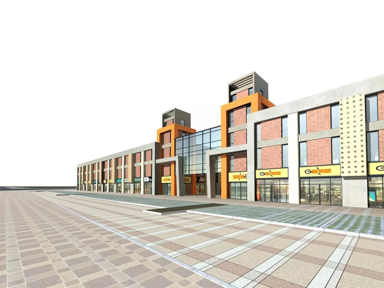Commercial Building 3D model_0