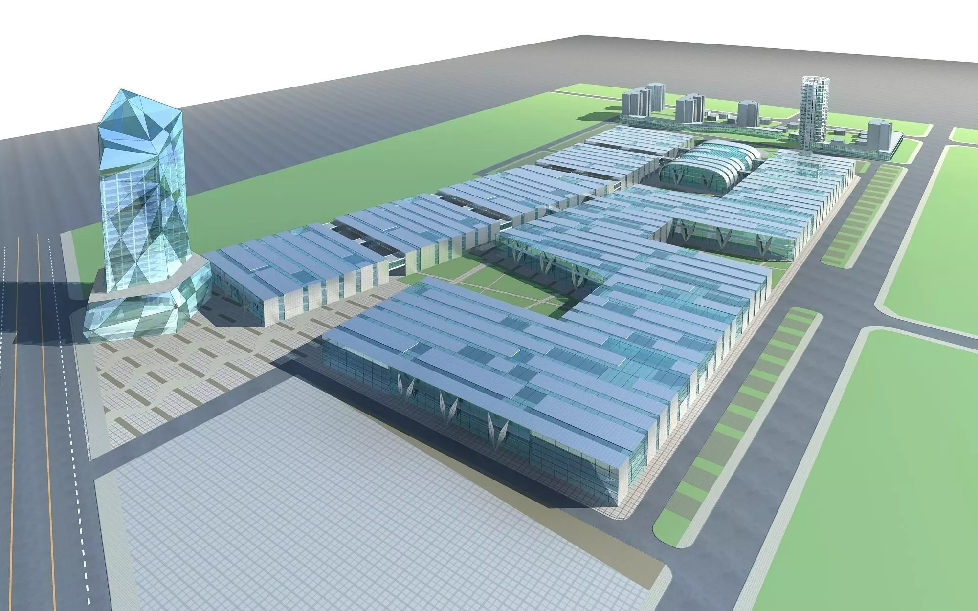 Commercial Building 3D model_0