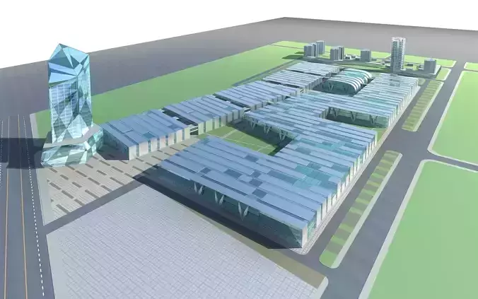 Commercial Building 3D model