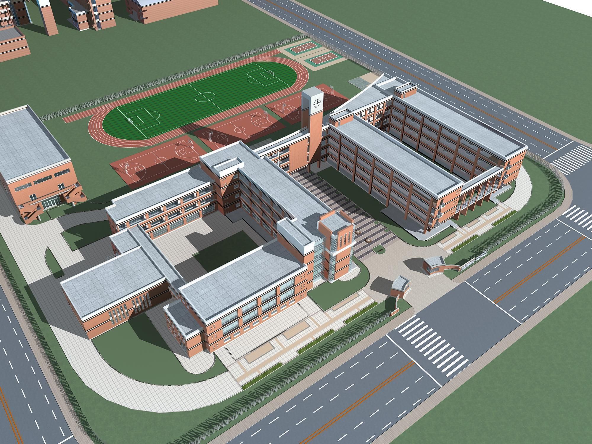 School Building 3D model_1
