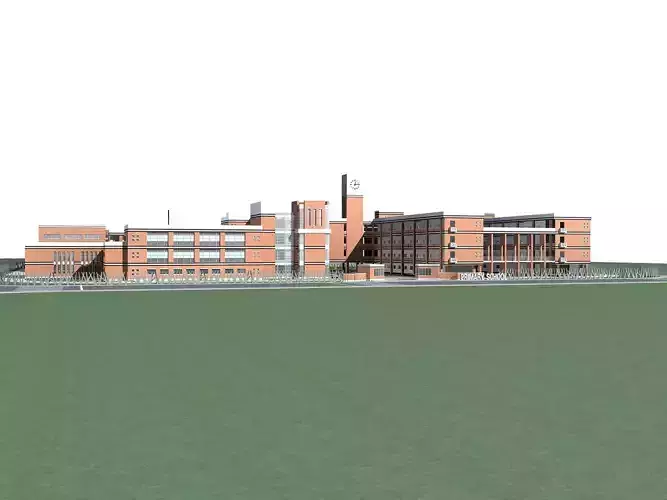 School Building 3D model