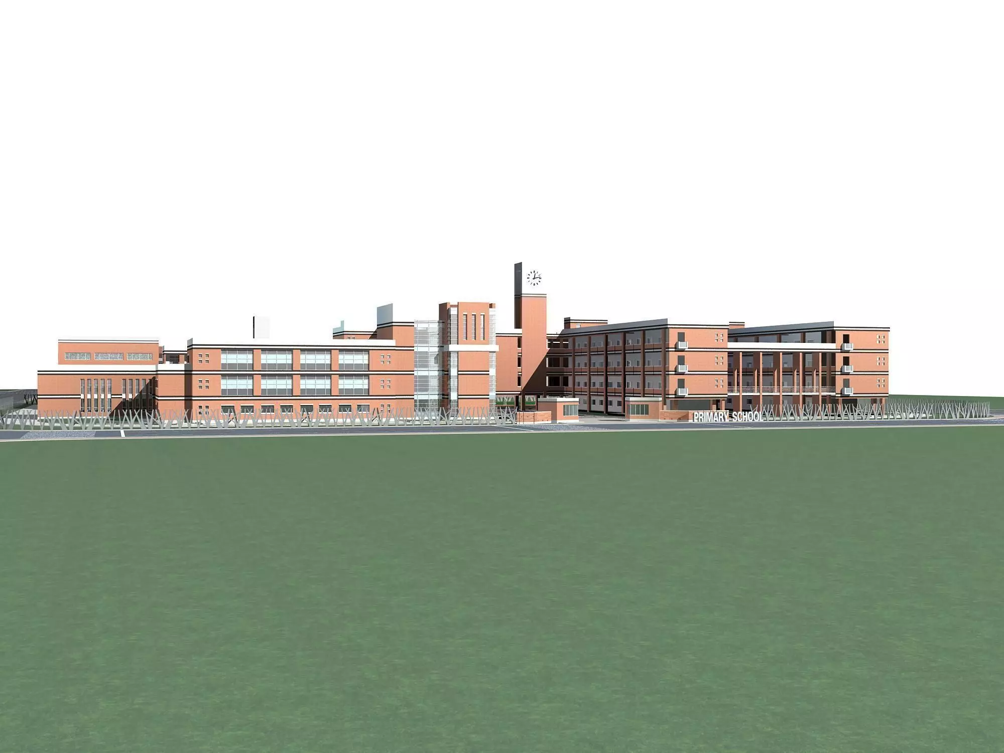 School Building 3D model_0