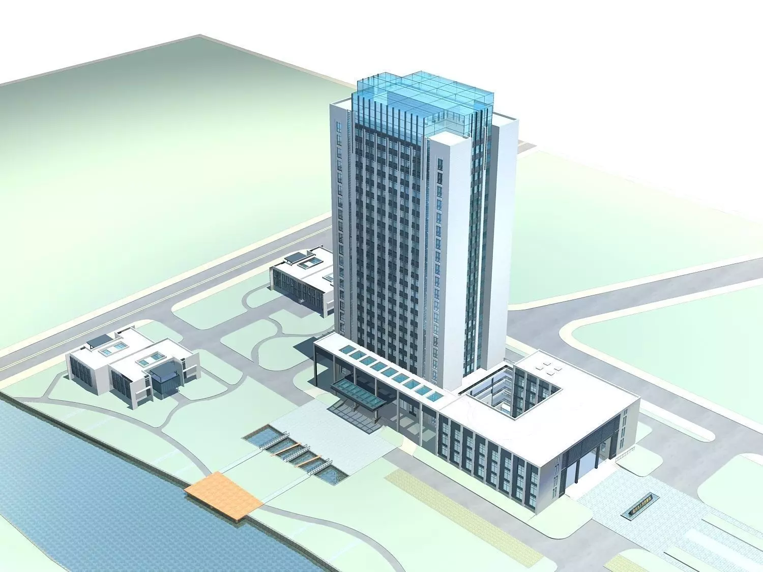Office Building 3D model_0