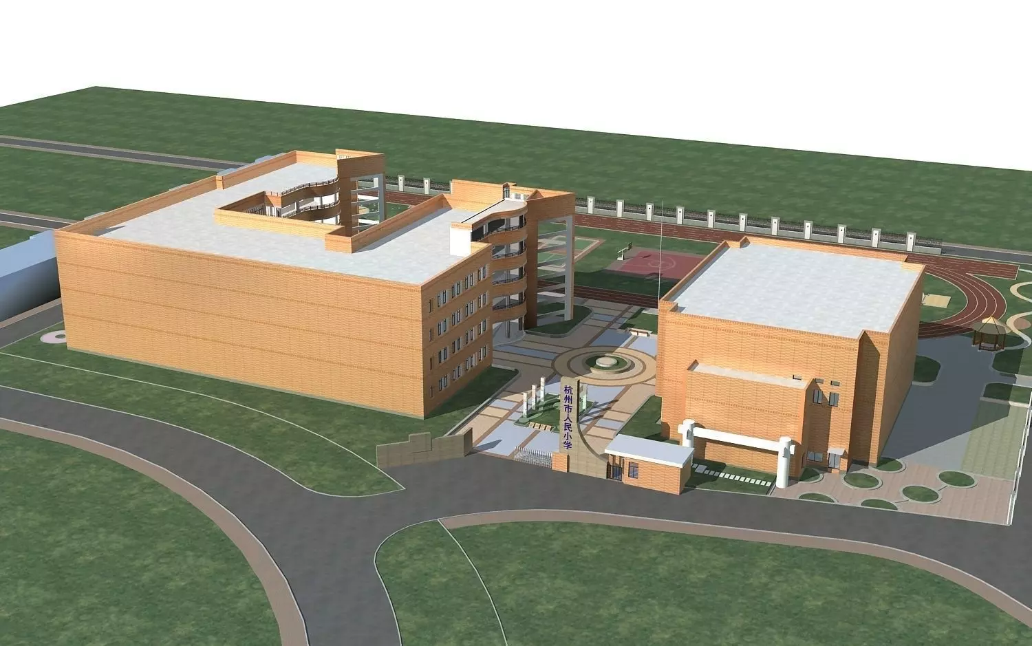 School Building 3D model_0