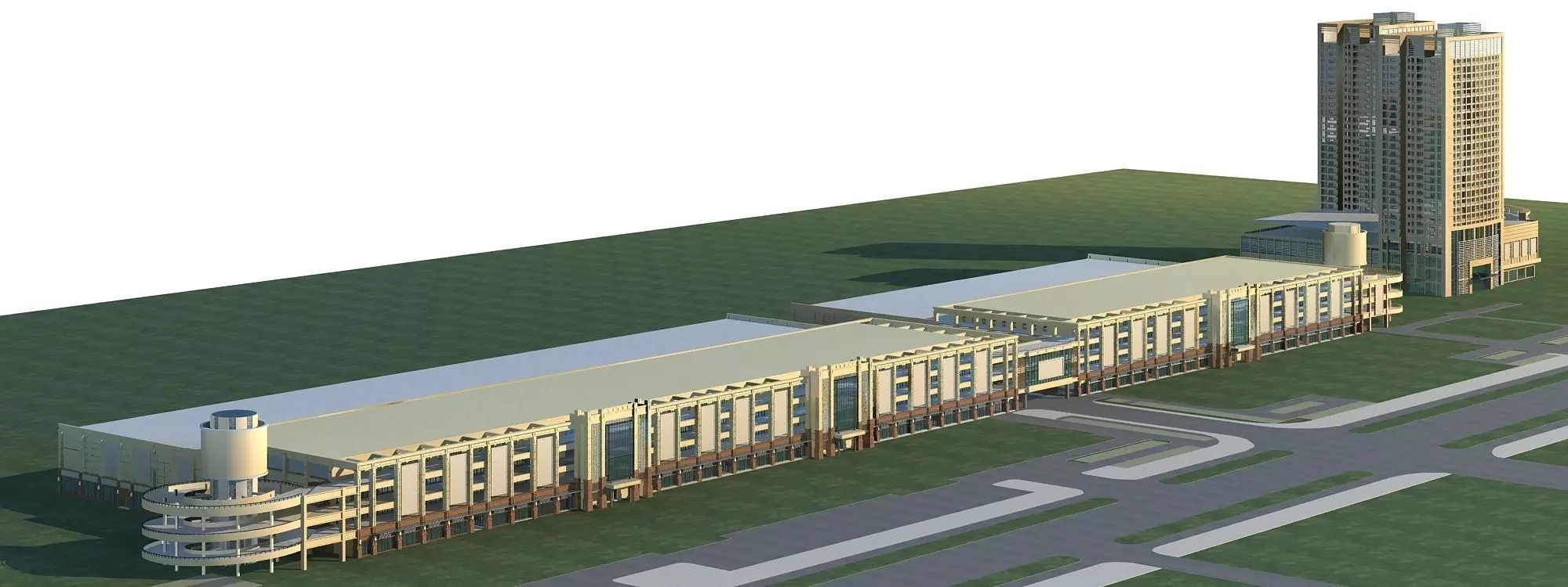 Commercial Building 3D model_0