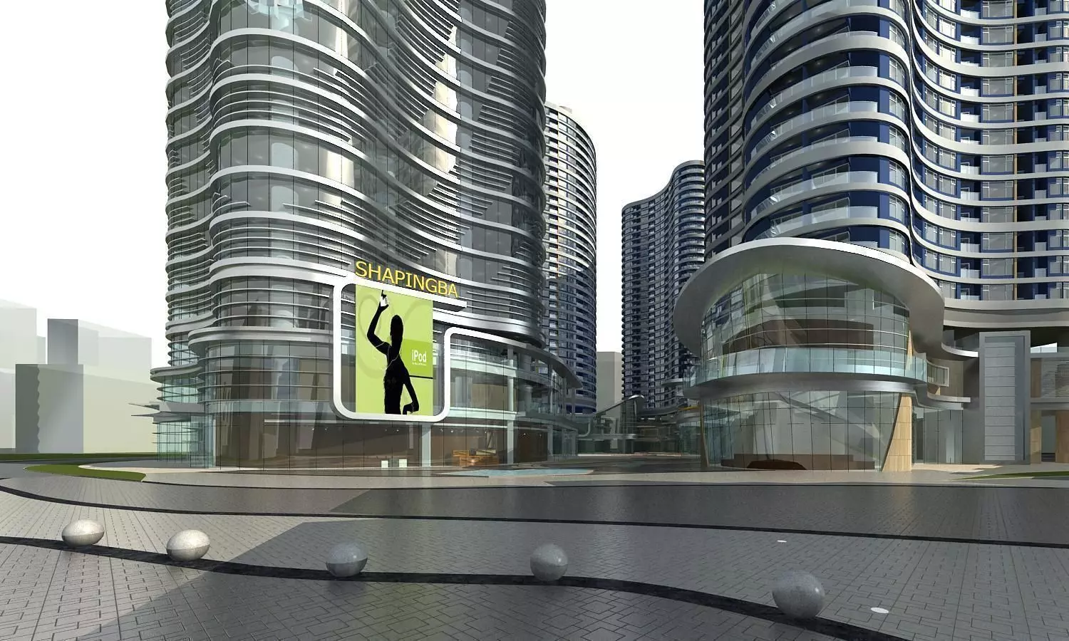 Commercial Building 3D model_0