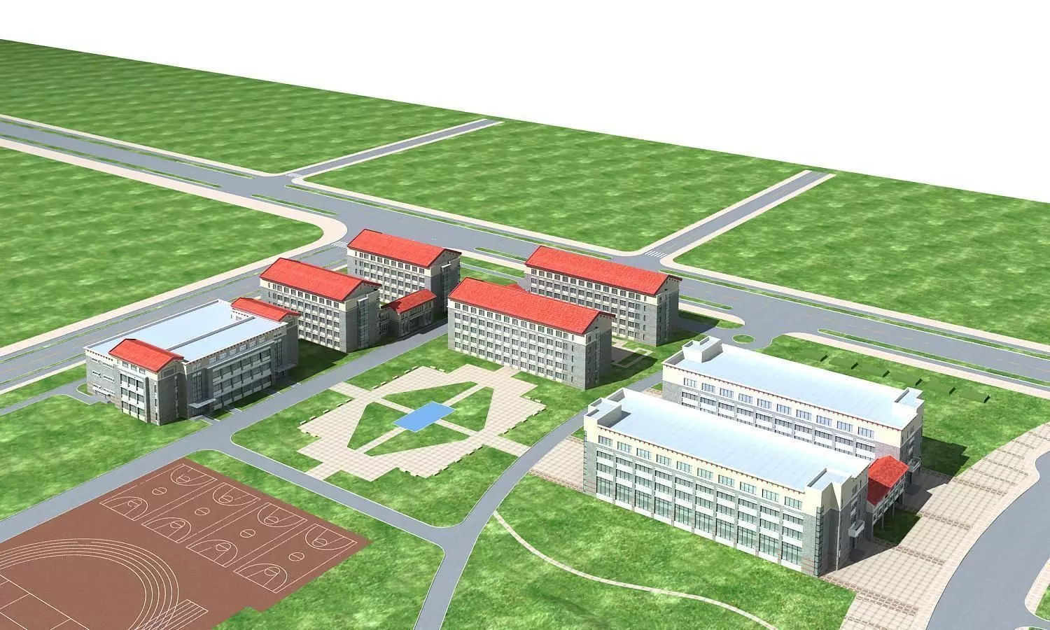 School Building 3D model_0