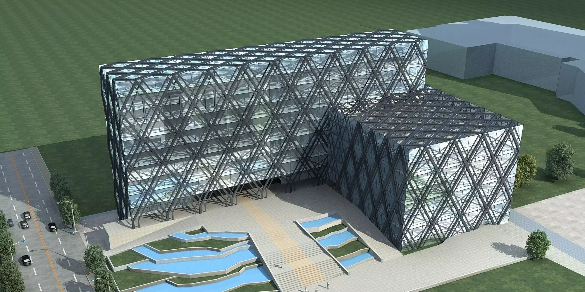 Commercial Building 3D model_0