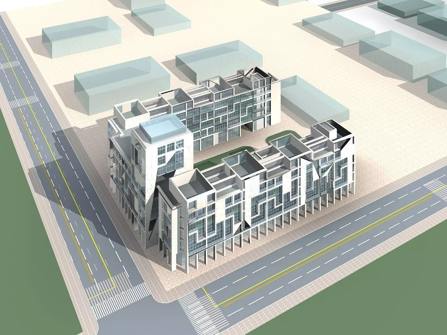 Office Building 3D model_0