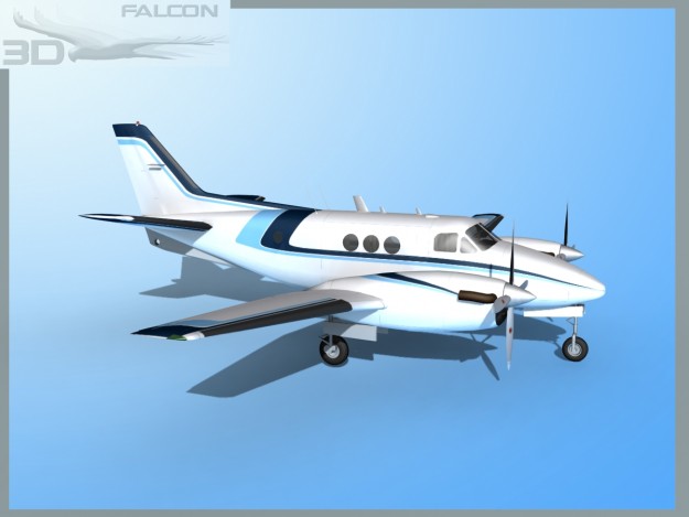 Falcon3D E90 King Air F10 3D model_3