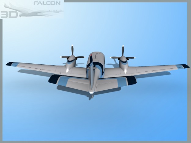 Falcon3D E90 King Air F10 3D model_6
