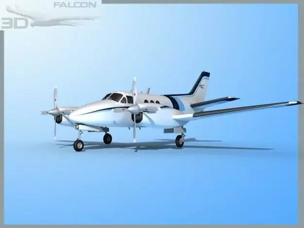 Falcon3D E90 King Air F10 3D model_0