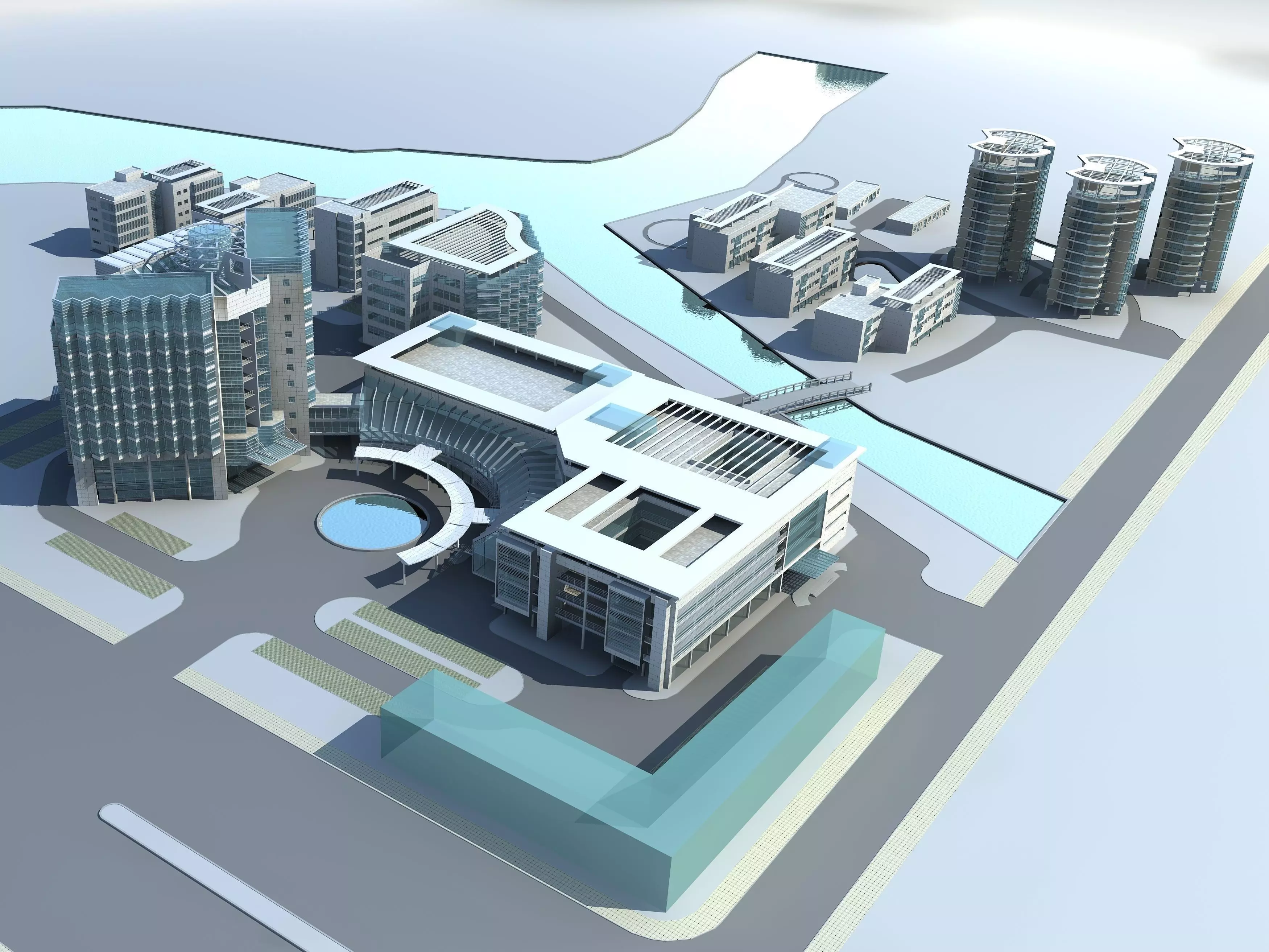 Hospital Building 3D model
