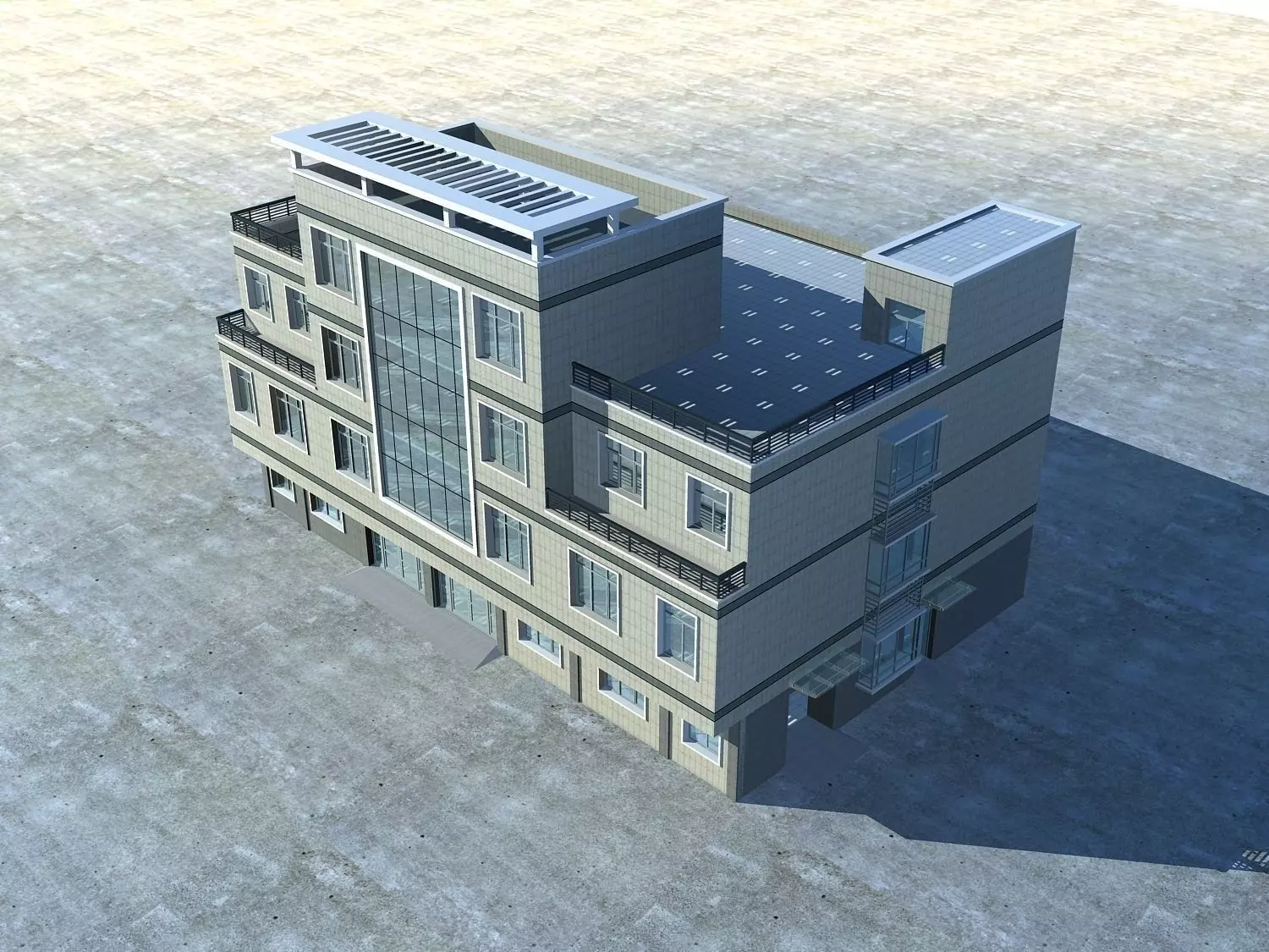 Office Building 3D model_0