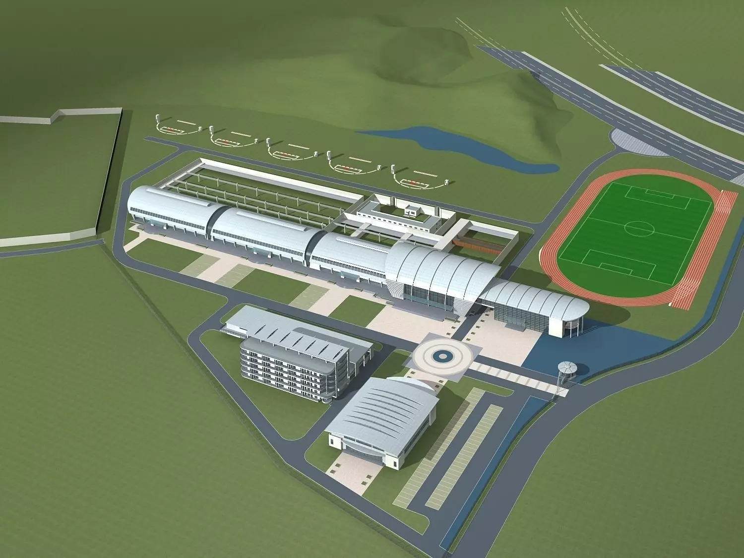 Commercial Building 3D model_0