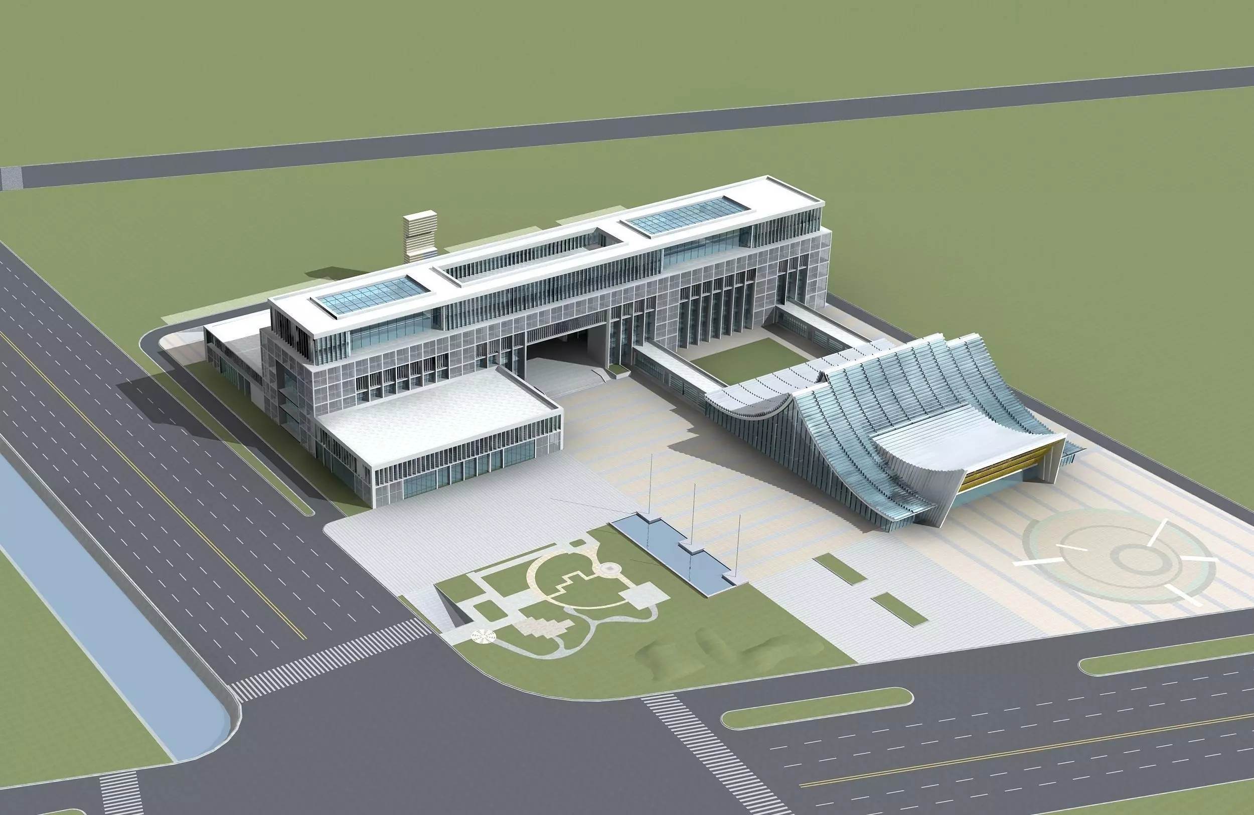 Office Building 3D model_0