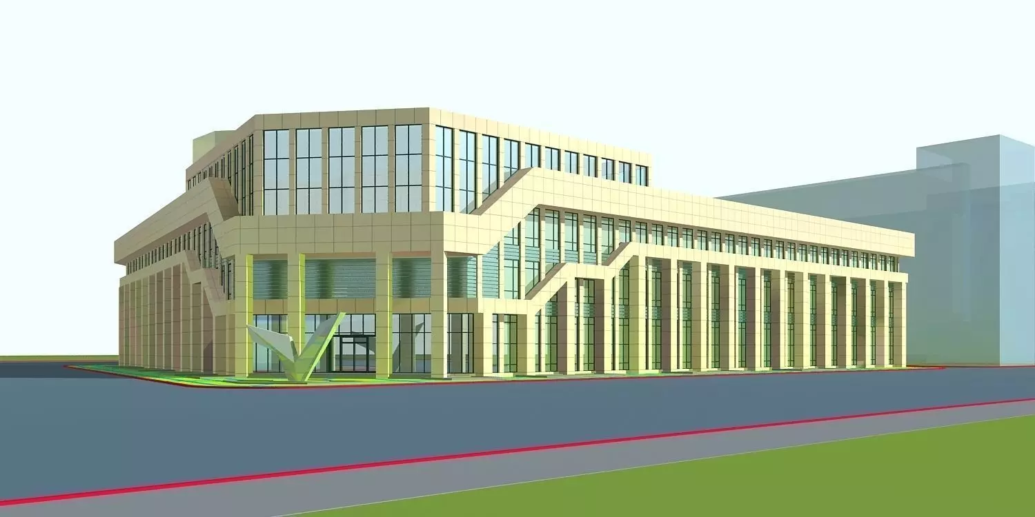 Office Building 3D model_0