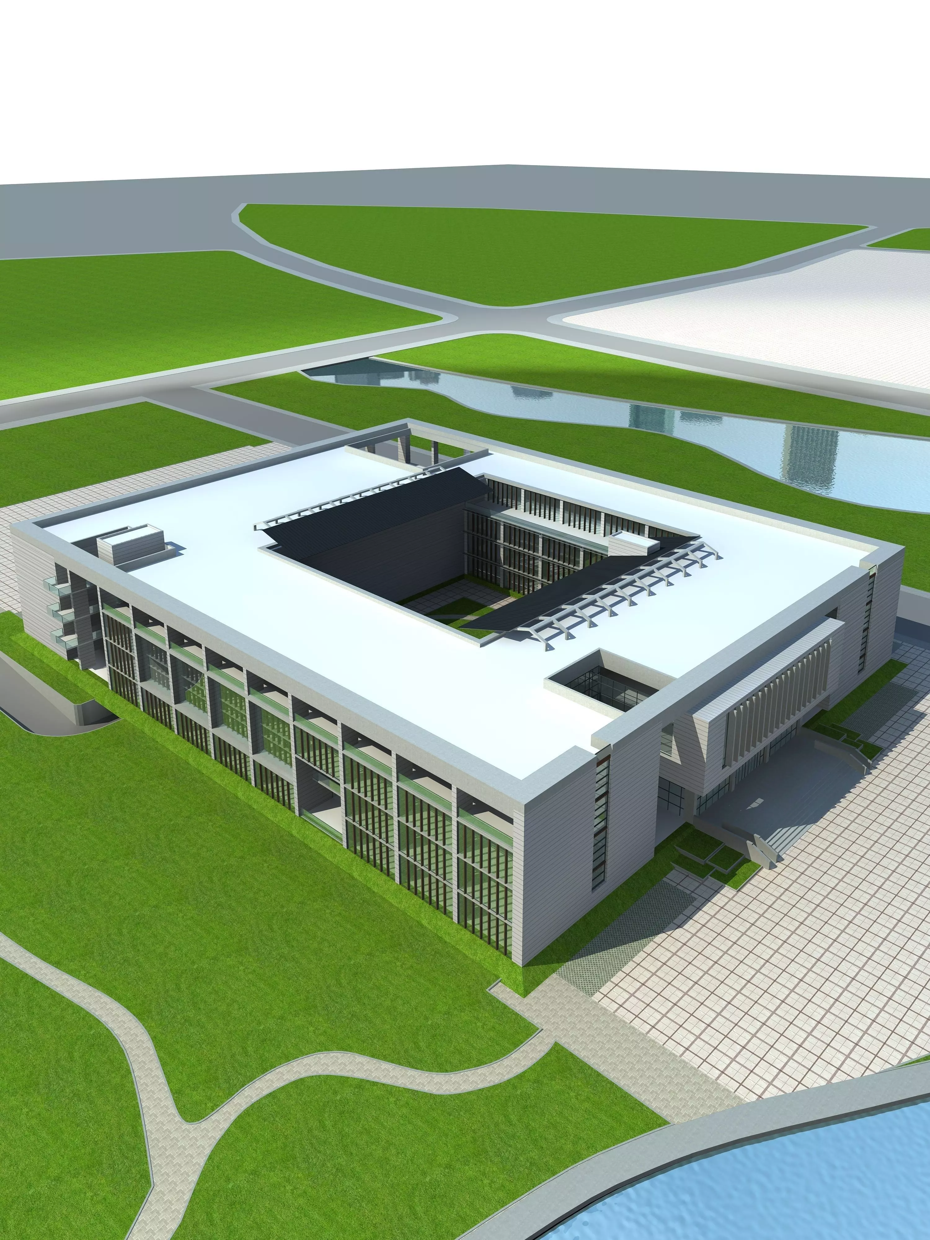 School Building 3D model_0