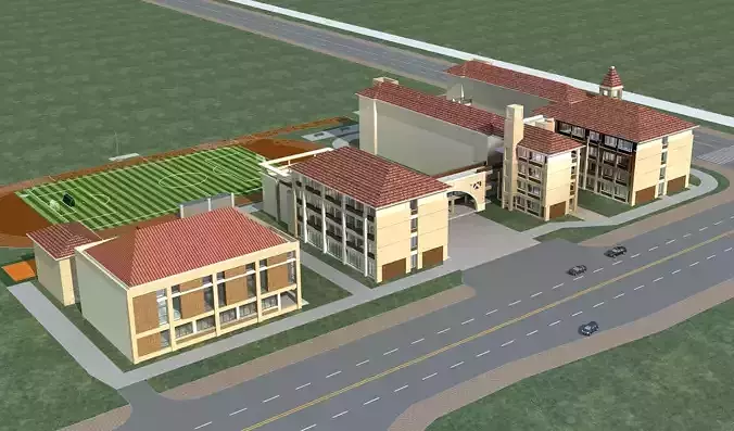 School Building 3D model