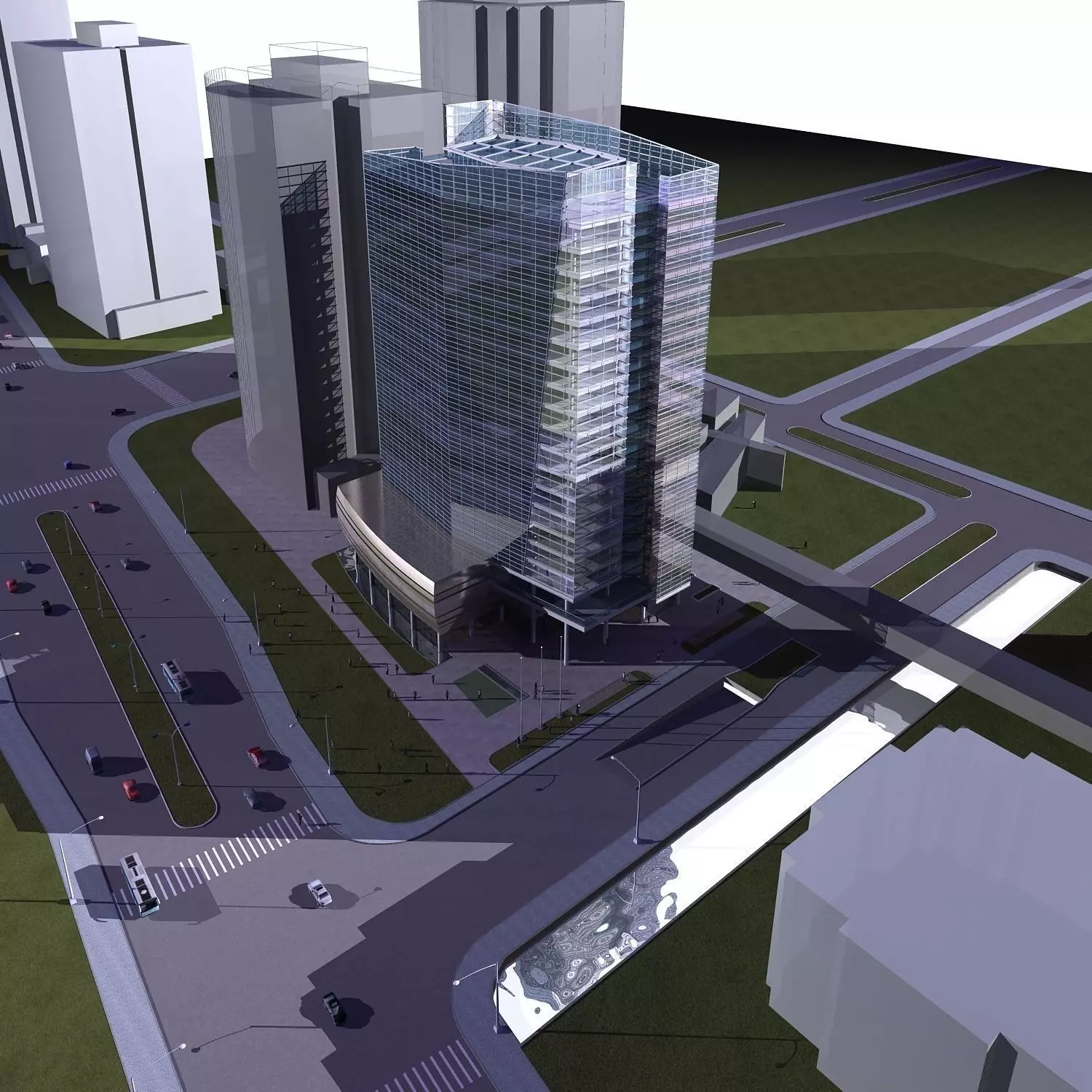 Office Building 3D model_0