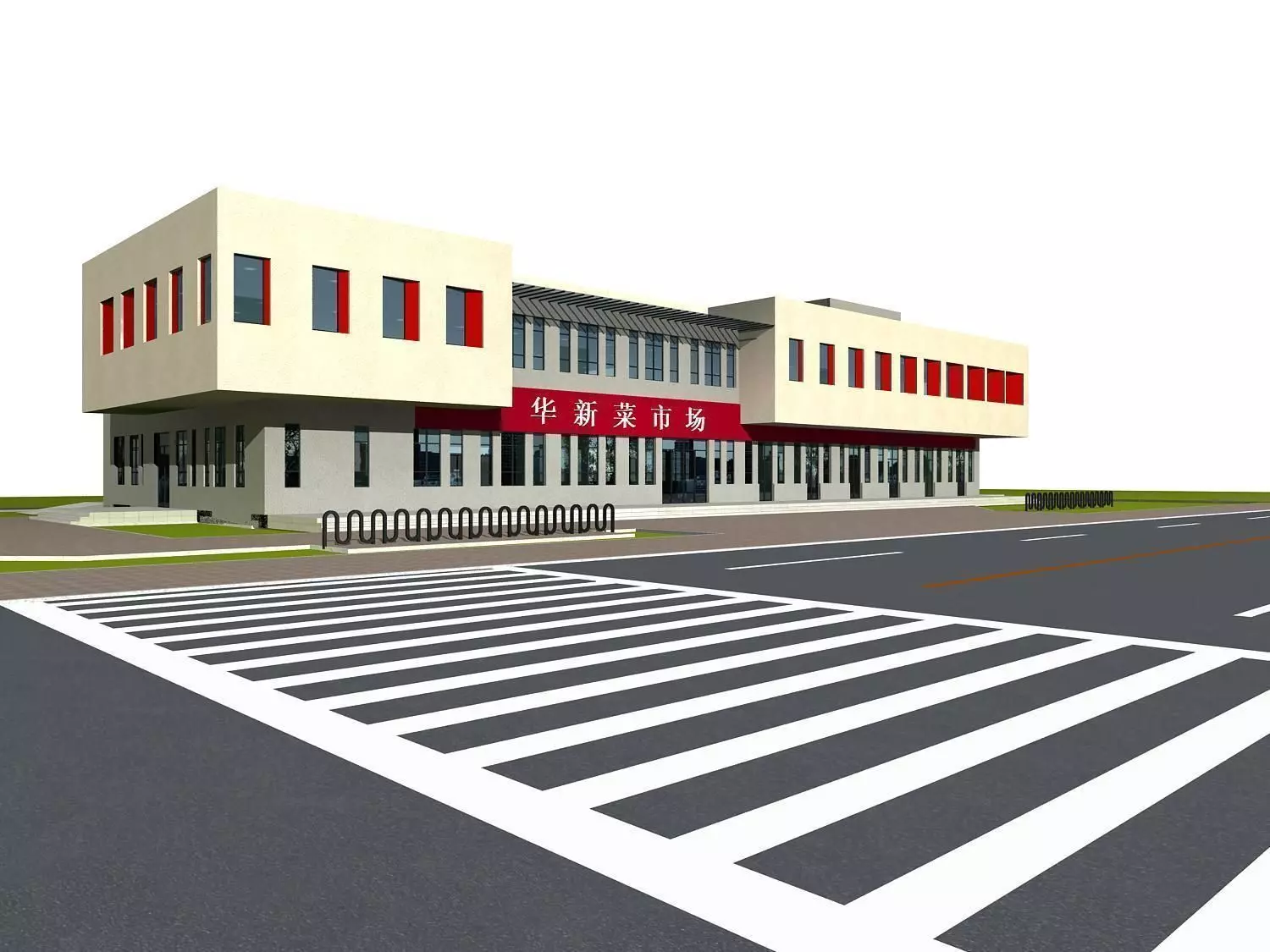 Commercial Building 3D model_0