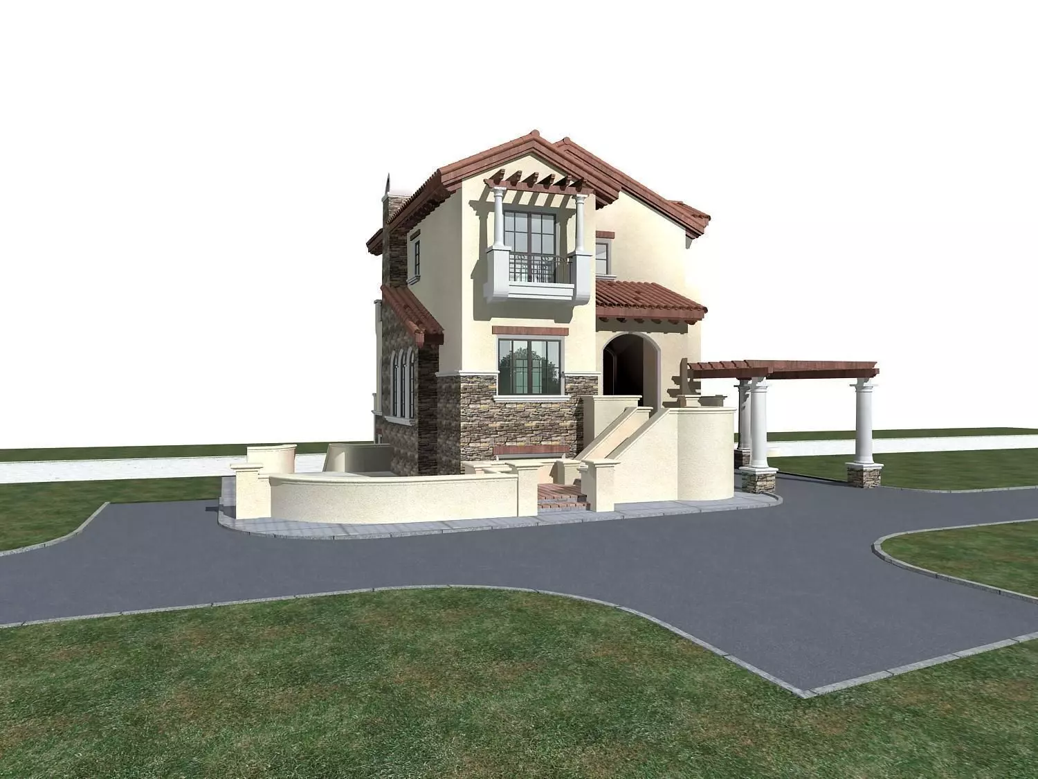 Villa house in philippines 3D model