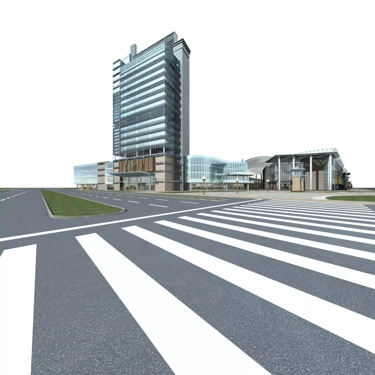 Commercial Building 3D model_0