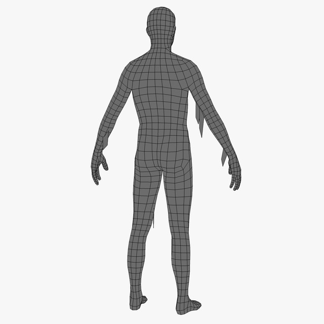 Mummy monster Low-poly 3D model_4