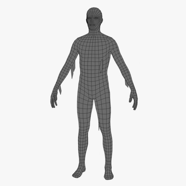 Mummy monster Low-poly 3D model_3