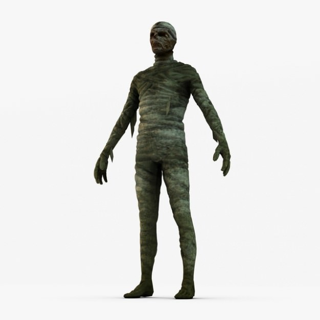 Mummy monster Low-poly 3D model_1