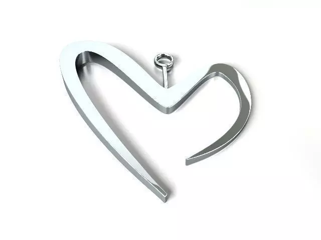 Heart or m pendant Free 3D print model