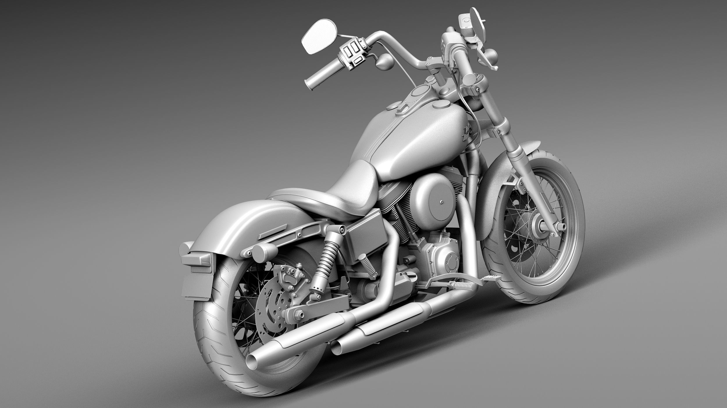 Harley-Davidson Sportster Dyna Street Bob 2015 3D model_12