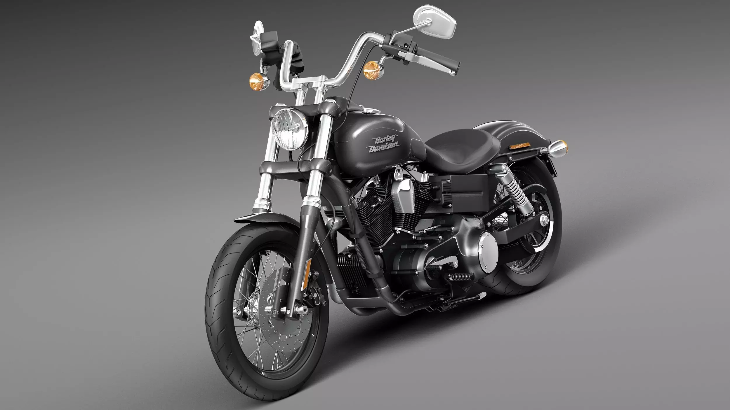 Harley-Davidson Sportster Dyna Street Bob 2015 3D model_0