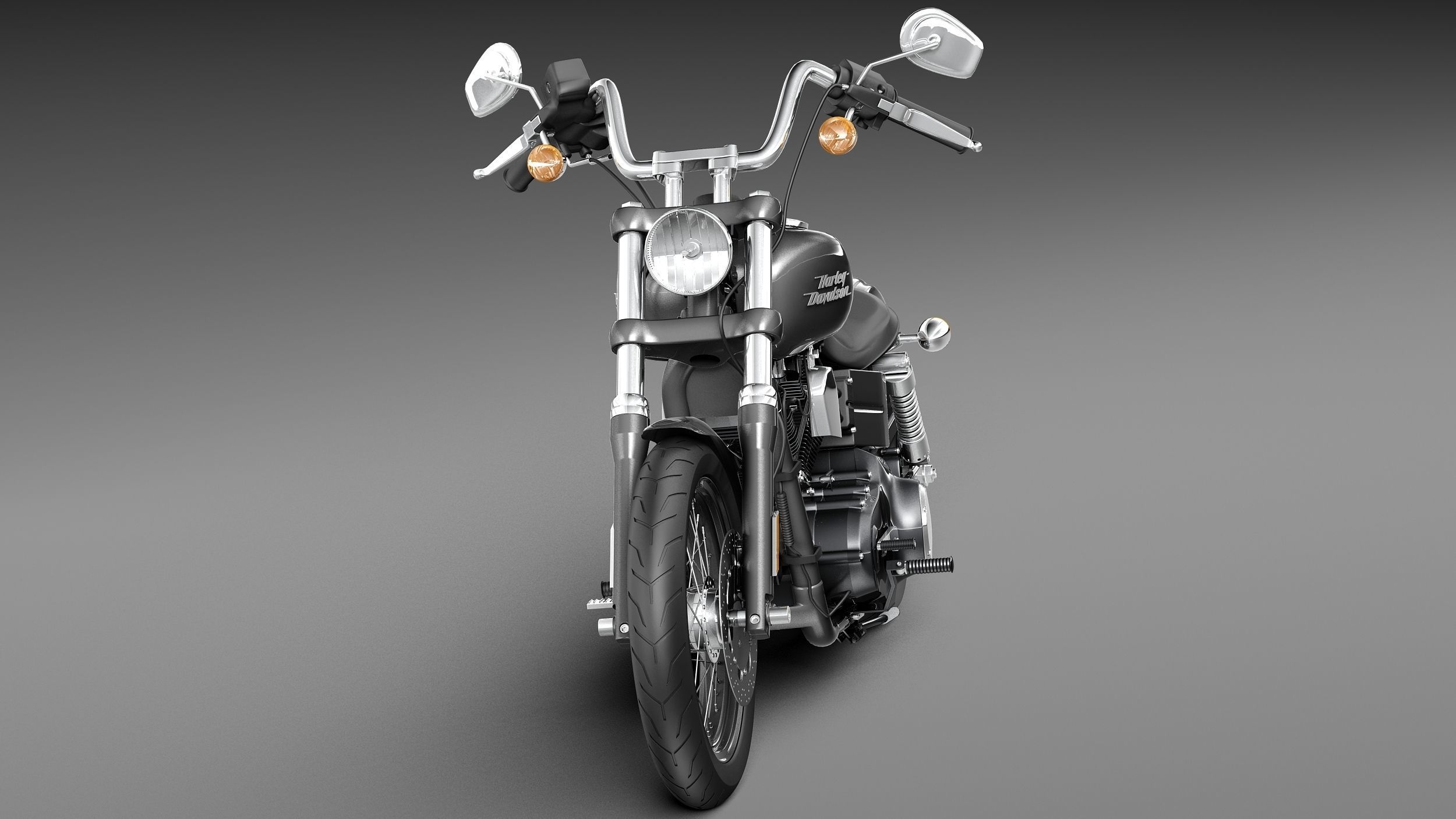 Harley-Davidson Sportster Dyna Street Bob 2015 3D model_1