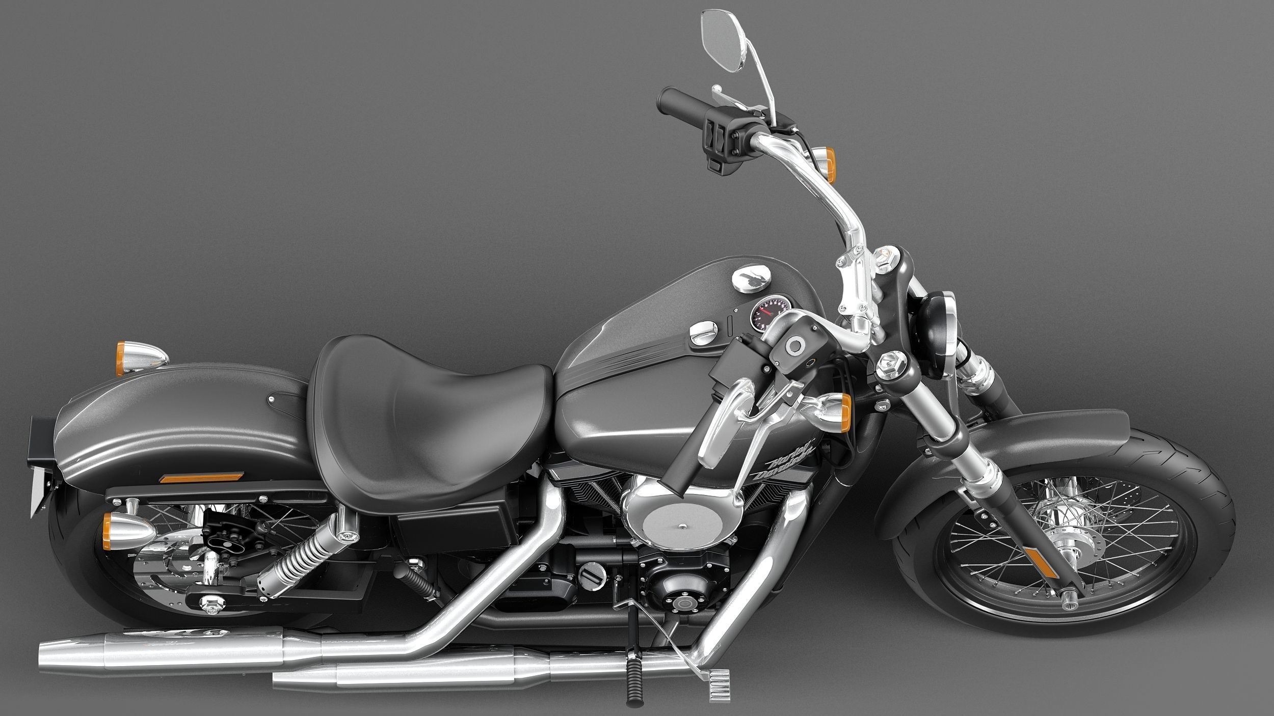 Harley-Davidson Sportster Dyna Street Bob 2015 3D model_7