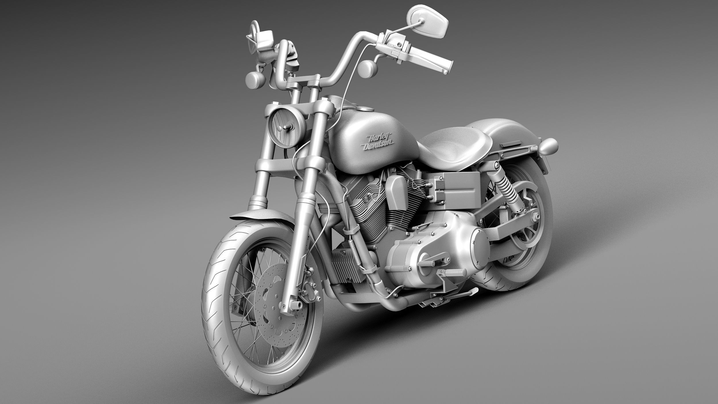 Harley-Davidson Sportster Dyna Street Bob 2015 3D model_8