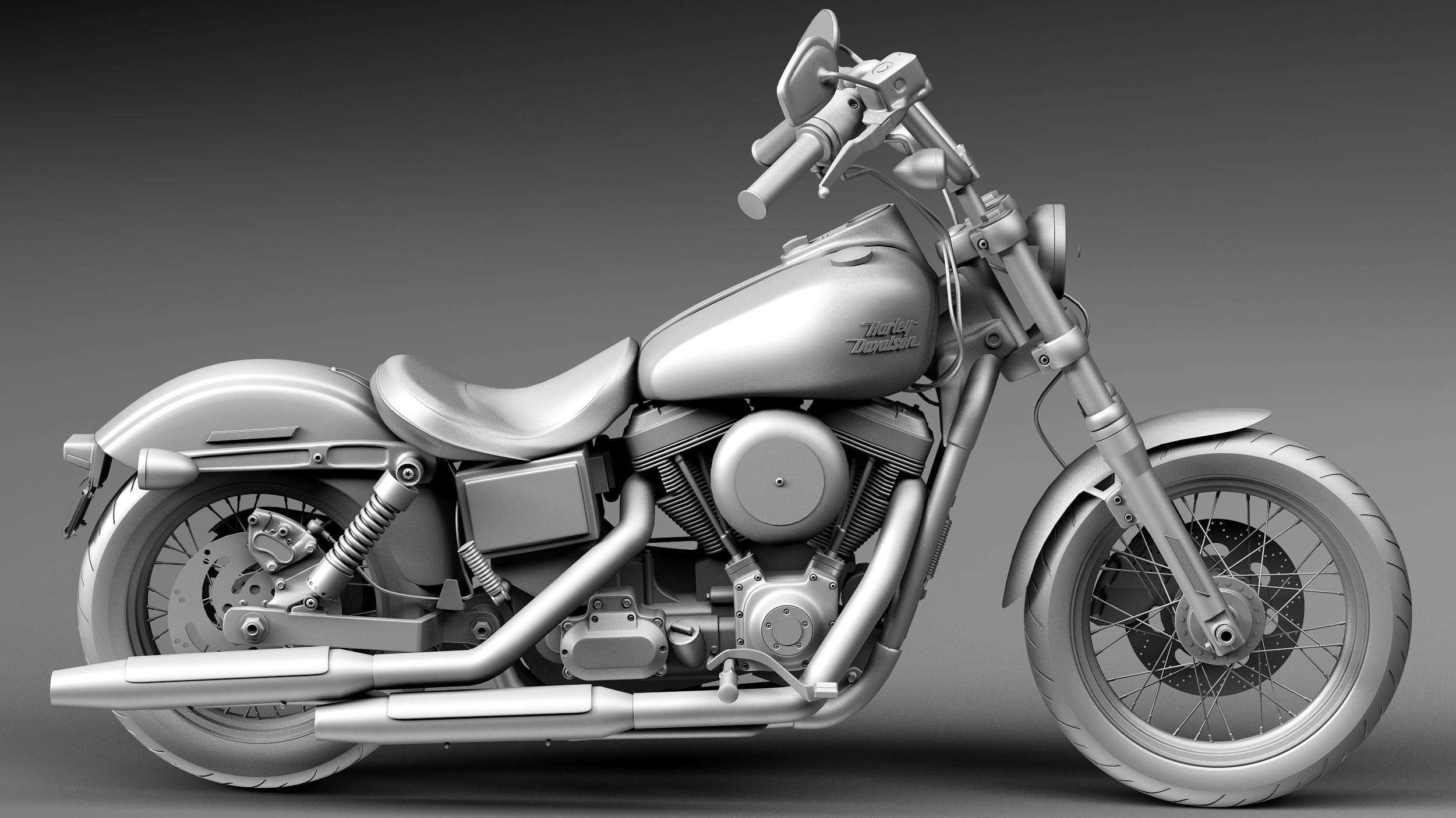 Harley-Davidson Sportster Dyna Street Bob 2015 3D model_14