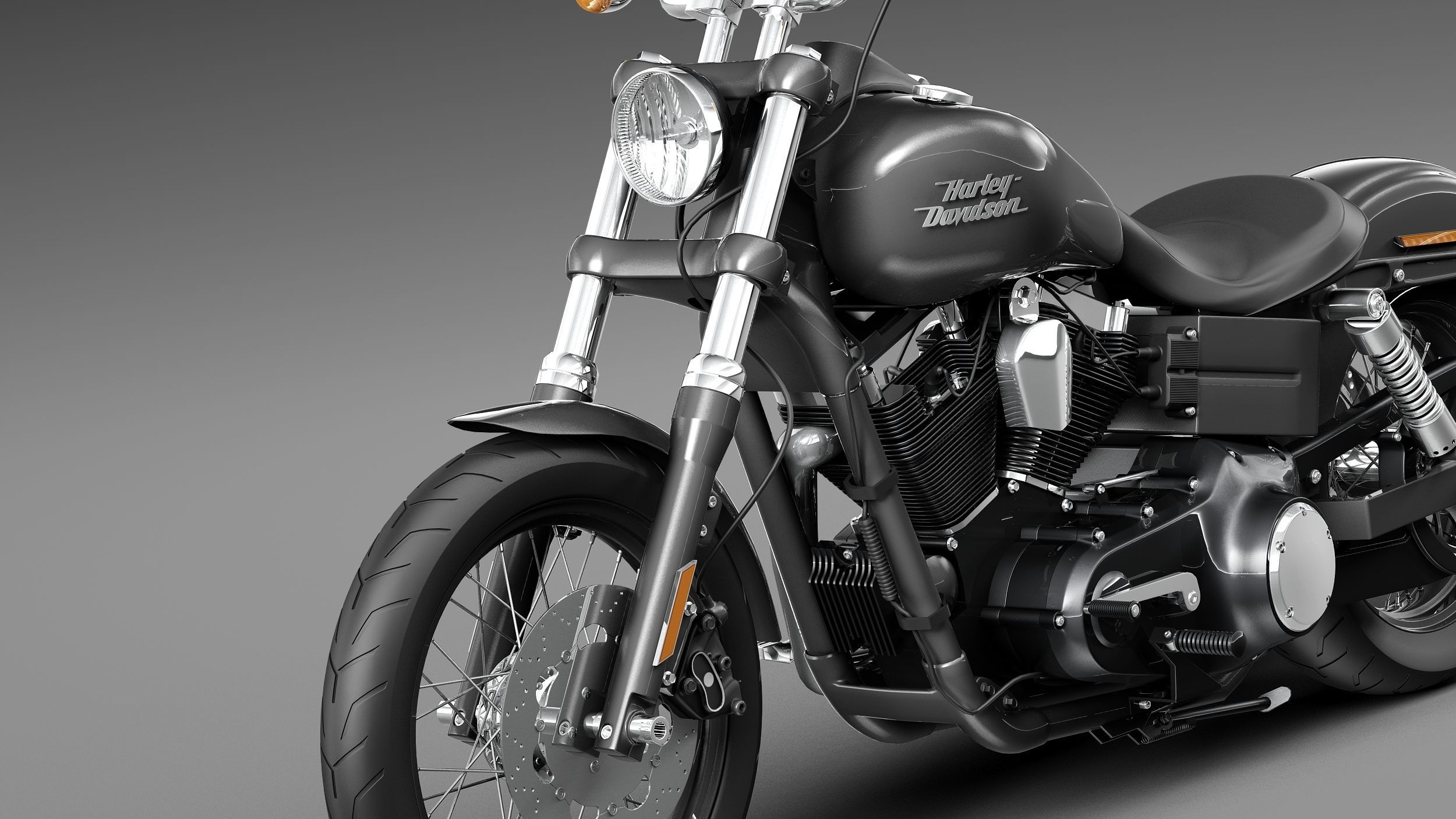 Harley-Davidson Sportster Dyna Street Bob 2015 3D model_2